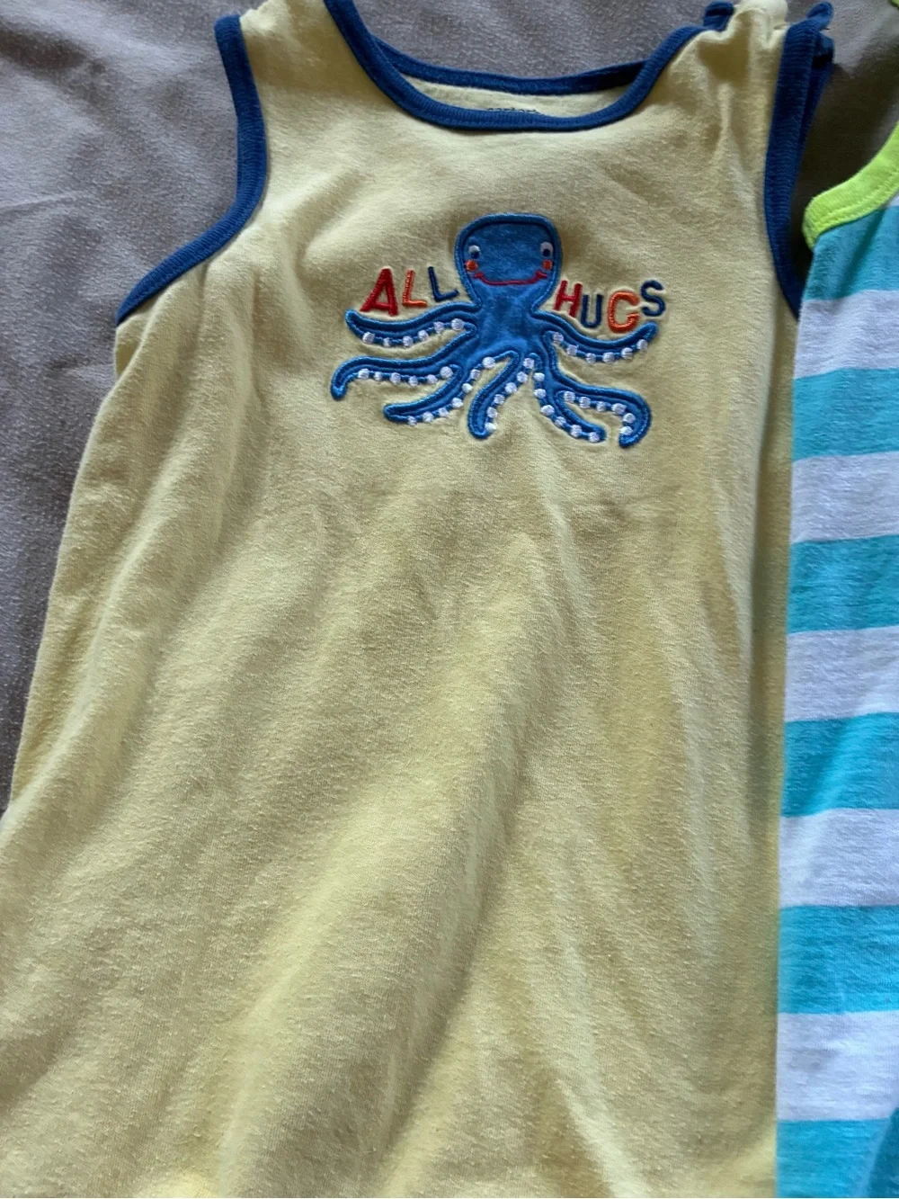 Old Navy Baby Tank Top Lot - Blue, Yellow, Teal, Gray, Navy